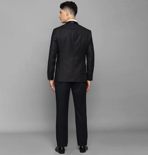 Men Printed Slim-Fit Single-Breasted Suit